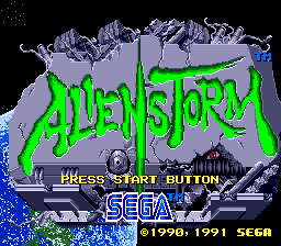 Alien Storm — Title screen