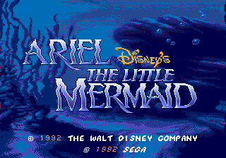 Ariel the Little Mermaid — Title screen