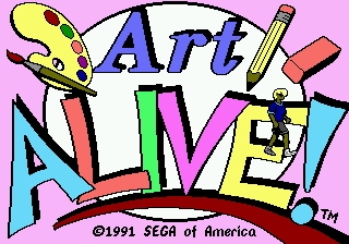 Art Alive! — Title screen