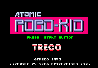Atomic Robo-Kid — Title screen