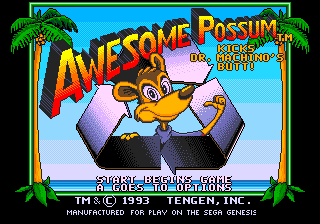 Awesome Possum... ...Kicks Dr. Machino's Butt — Title screen