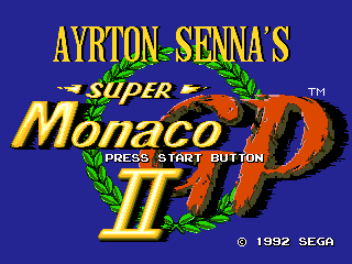 Ayrton Senna's Super Monaco GP II — Title screen