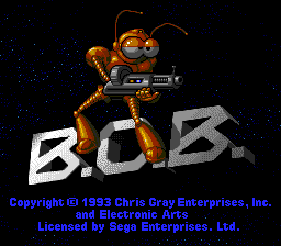 B.O.B. — Title screen