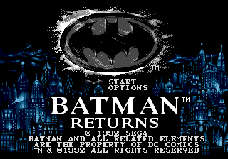 Batman Returns — Title screen