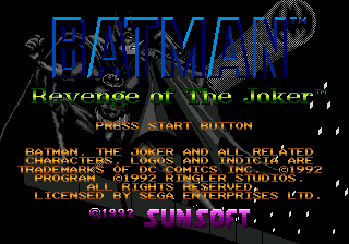 Batman : Revenge of the Joker — Title screen
