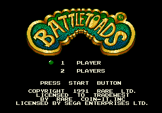 Battletoads — Title screen