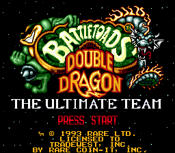 Battletoads & Double Dragon — Title screen