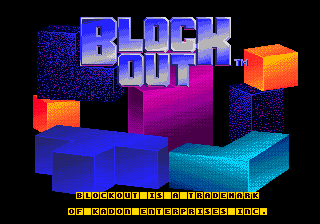 Blockout — Title screen