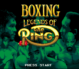Boxing Legends of the Ring — Title screen