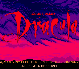 Bram Stoker's Dracula — Title screen