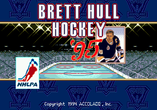 Brett Hull Hockey '95 — Title screen