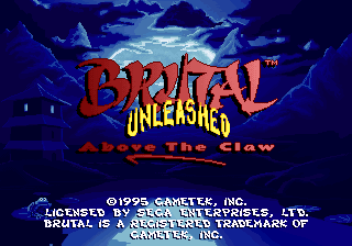 Brutal Unleashed : Above the Claw — Title screen