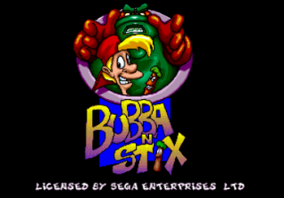 Bubba 'N' Stix — Title screen