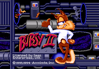 Bubsy II — Title screen
