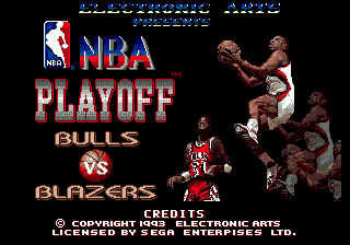 Bulls versus Blazers and the NBA Playoffs — Title screen