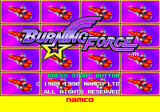 Burning Force — Title screen