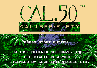 Caliber.50 — Title screen
