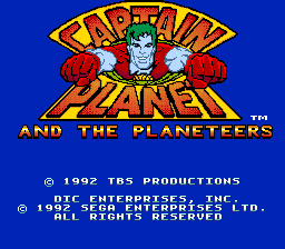 Captain Planet and the Planeteers — Title screen