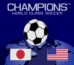 Champions World Class Soccer — Title screen