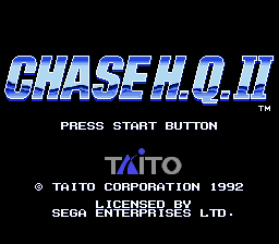 Chase H.Q. II — Title screen