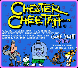 Chester Cheetah : Too Cool to Fool — Title screen