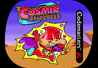Cosmic Spacehead — Title screen