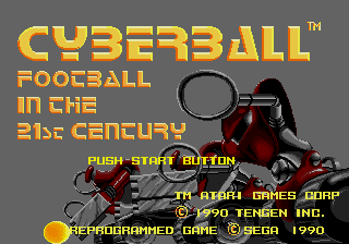 Cyberball — Title screen
