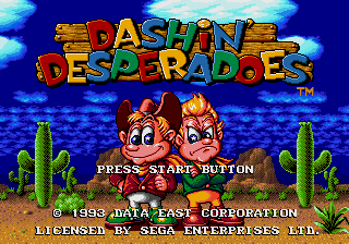 Dashin' Desperadoes — Title screen