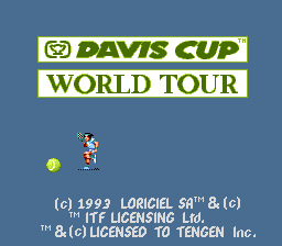 Davis Cup Tennis — Title screen