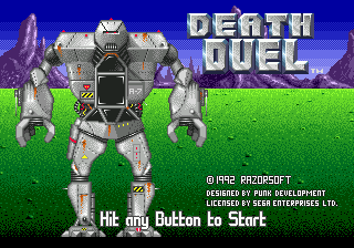 Death Duel — Title screen