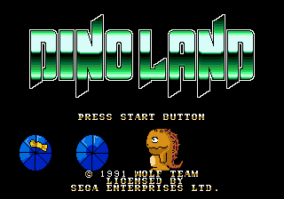 Dino Land — Title screen