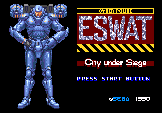 ESWAT : City Under Siege — Title screen