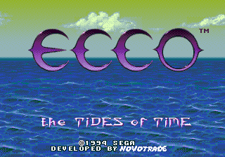 Ecco : The Tides of Time — Title screen