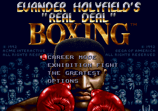 Evander Holyfield's 'Real Deal' Boxing — Title screen