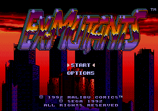 Ex-Mutants — Title screen