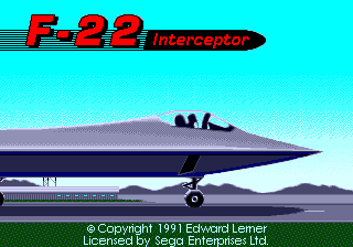 F-22 Interceptor — Title screen
