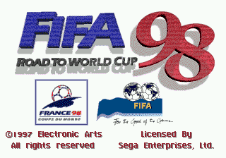 FIFA 98 : Road to World Cup — Title screen