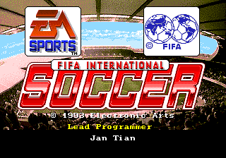 FIFA International Soccer — Title screen