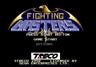 Fighting Masters — Title screen