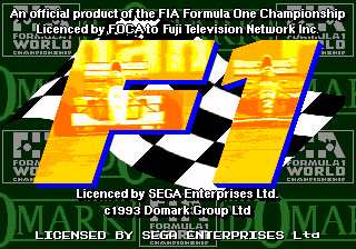 Formula One — Title screen