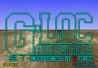 G-LOC Air Battle — Title screen