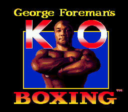 George Foreman's KO Boxing — Title screen