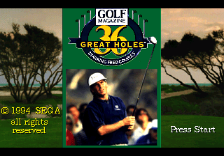 Golf Magazine presents 36 Great Holes starring Fred Couples — Title screen