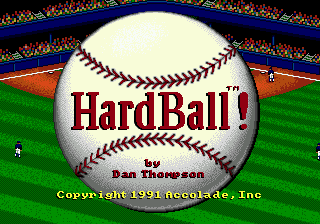 HardBall! — Title screen