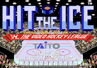 Hit the Ice : The Video Hockey League — Title screen