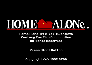 Home Alone — Title screen