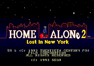 Home Alone 2 : Lost in New York — Title screen