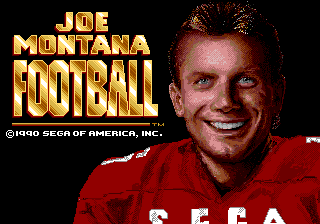 Joe Montana Football — Title screen