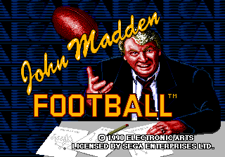 John Madden Football — Title screen