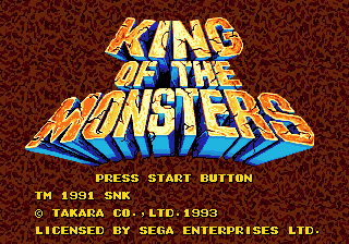 King of the Monsters — Title screen